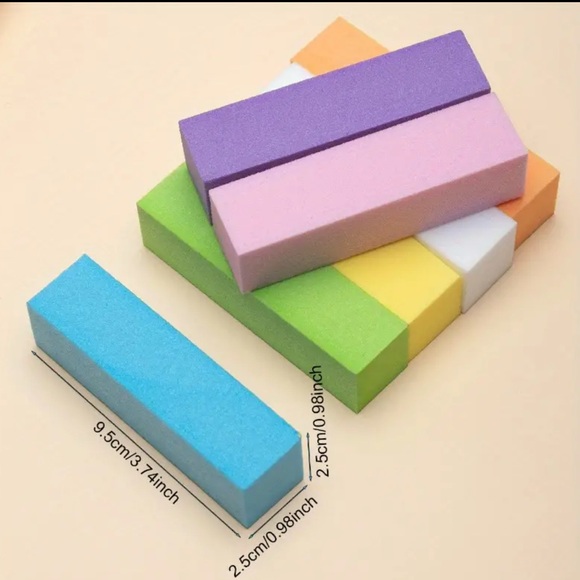 3️⃣3/25 5x Nail File Buffer/Polishing Foam Blocks (purple/black) - Picture 3 of 3